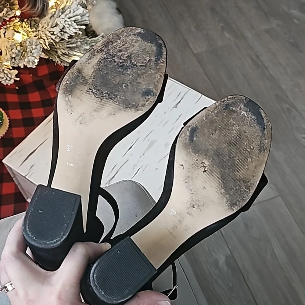 Well Worn Suede Black Heels